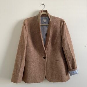 J. CREW FACTORY Herringbone wool-blend Holland blazer